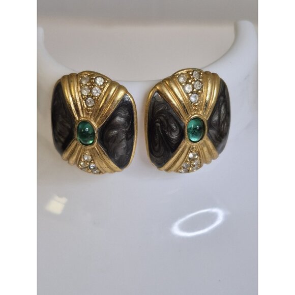 KJL for Avon Kenneth Jay Lane Duchess of Windsor Earrings! - Picture 2 of 6